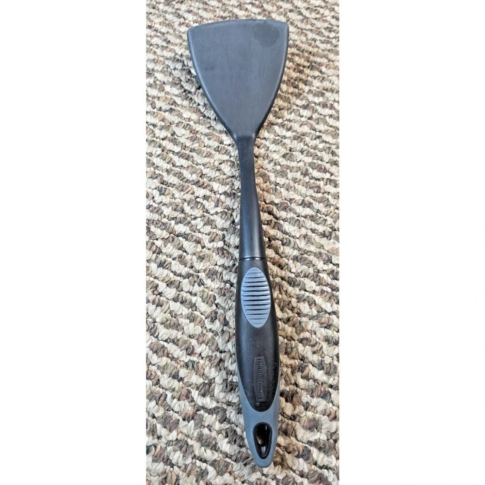 Rubbermaid Black Gray Nylon Spatula Heat Resistant 14.25 Inch Kitchen Tool